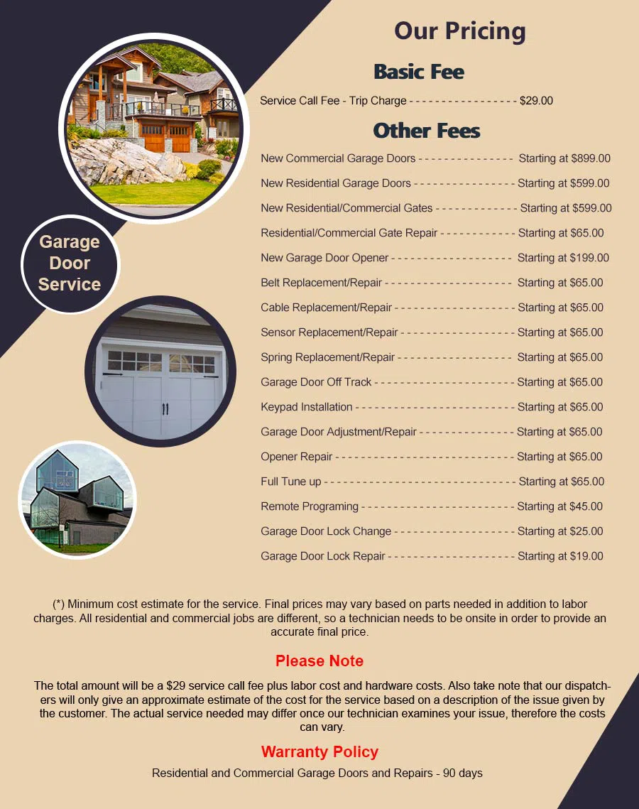 Garage Door Mobile Service San Bernardino, CA 909-438-2119